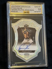 Ethan Salas 2023 Panini Chronicles Future Kings On Card Auto 19/99 Padres AGS 10