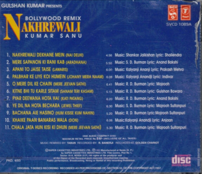 Nakhre wali Kumar sanu Remix hindi music CD T series