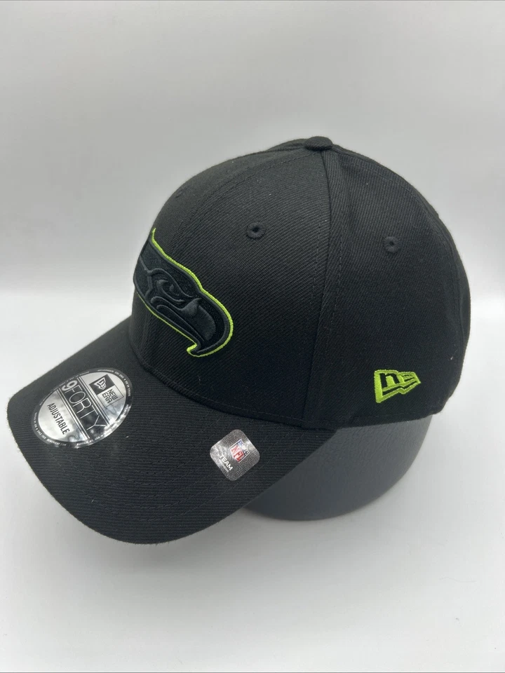 Gorra Seattle Seahawks New Era 9FORTY Negra "Momentum" Snapback Crew Cap H113 Foto 2 de 4