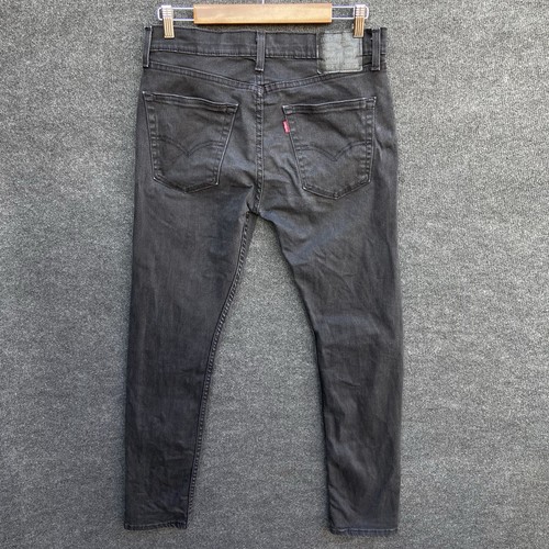 Levi's 512 Mens Jeans Size W32 L32 Black Denim Mid Rise Slim Tapered Fit Zip Fly - Picture 4 of 18