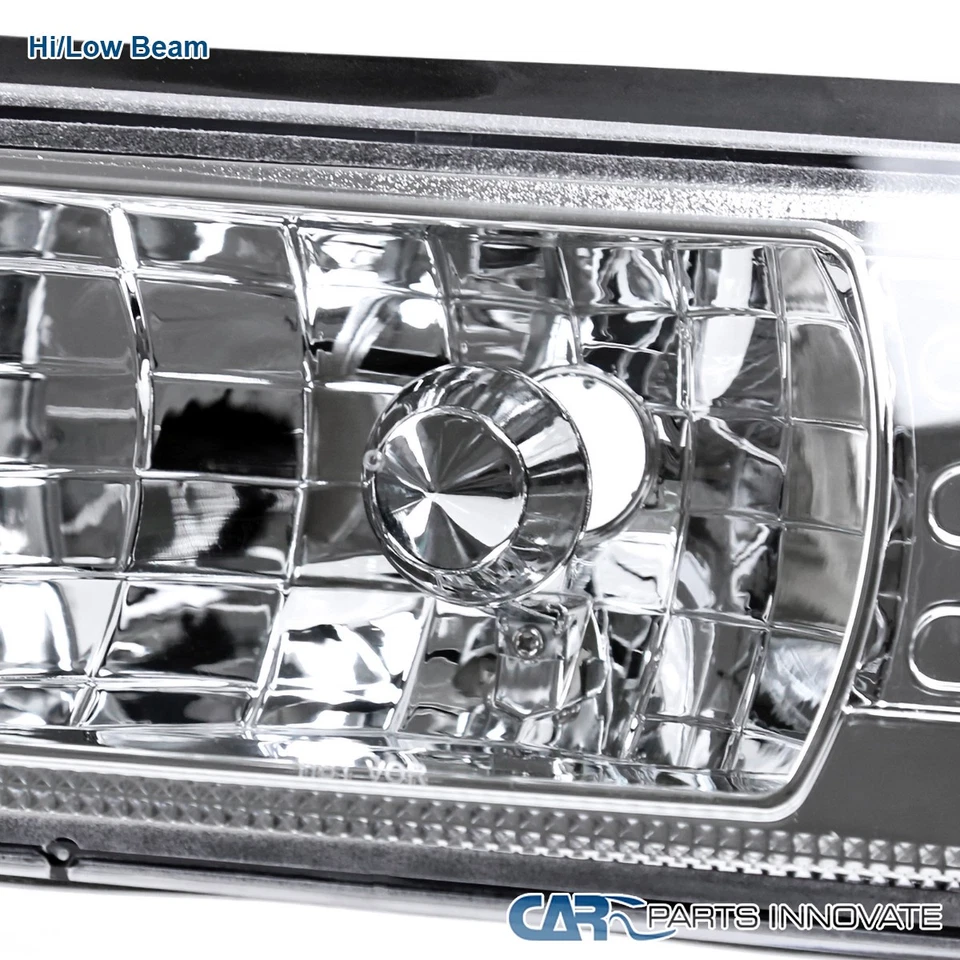 Fits 1987-1993 Ford Mustang Replacement 1PC Style Headlights Corner Lamps 87-93 Foto 3 de 4