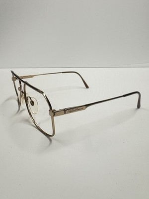 Vintage Alfa Romeo Eyeglasses Frames Only Gold Made In Italy 50-0501 140