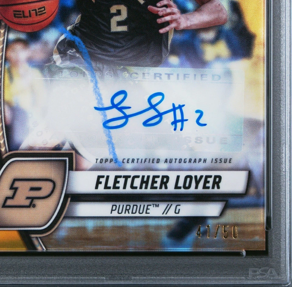 ЗОЛОТОЙ С АВТОГРАФОМ /50 PSA 10💎Bowman Chrome U Fletcher Loyer🔥POP 1! PERRCT ЗОЛОТО RC📈 - Изображение 2 из 4