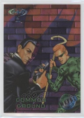 1995 Fleer Metal Batman Forever Two-Face Riddler Common Ground #20 1md