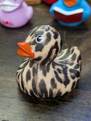 Leopard Print Rubber Ducky 2''' for Jeep Duck/Tub Duck with Black Spots