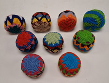 Guatemala Crocheted Cotton Hacky Sack Hand Made Footbag Kick Ball Sale for 1 Bag