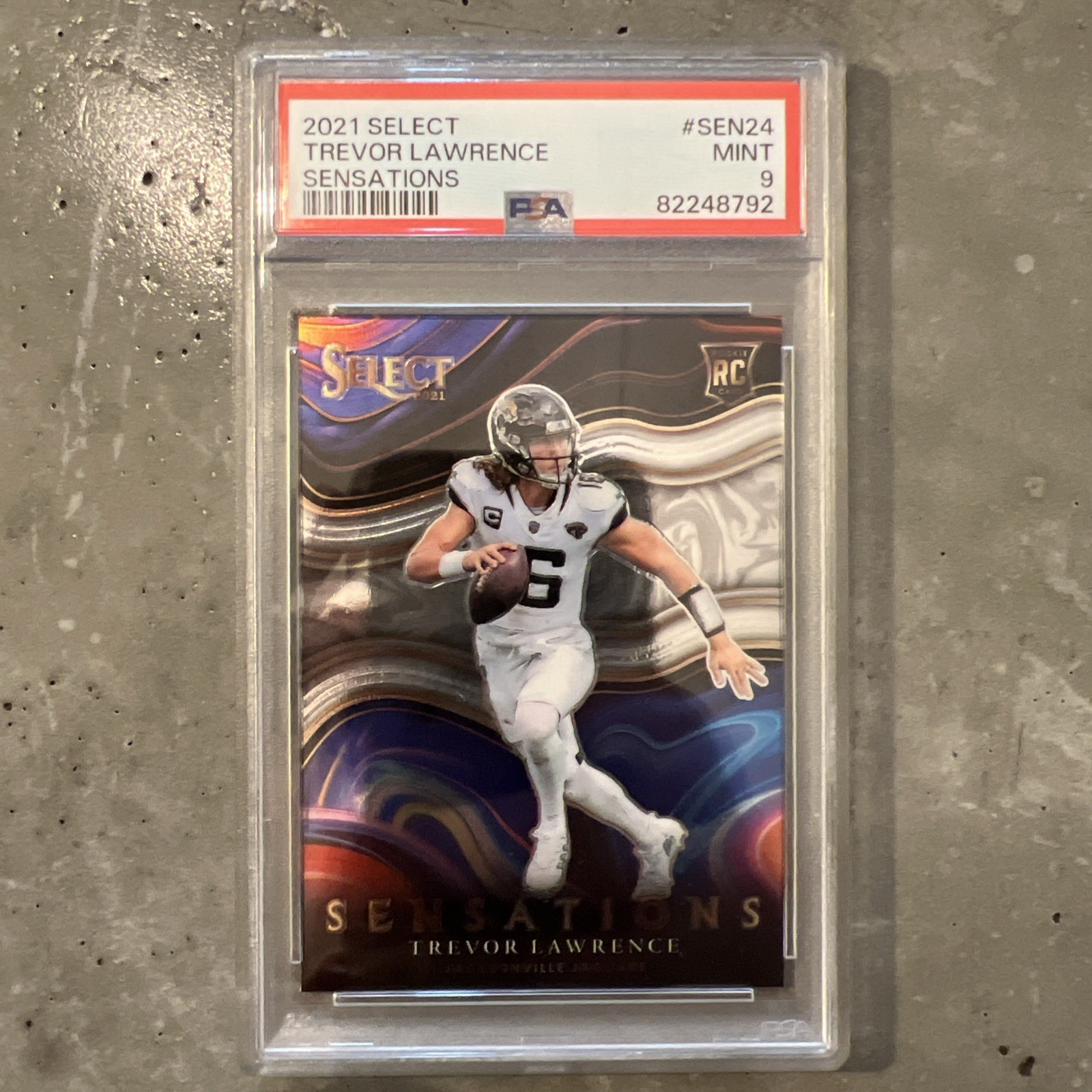 2021 Panini Select-Sensations Trevor Lawrence #SEN-24 (RC)PSA MINT 9