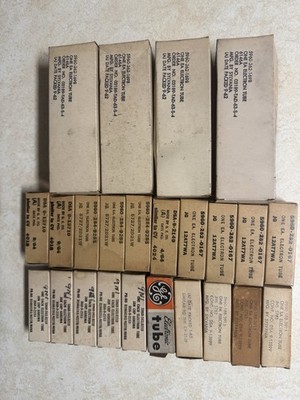 Large Vintage Vacuum Tube Lot - 150+Tubes - NOS & Pulls - Mullard, Sylvania, Rca