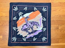 Vintage Hav-A-Hank Bandana Native American Print Cotton Blend USA Made