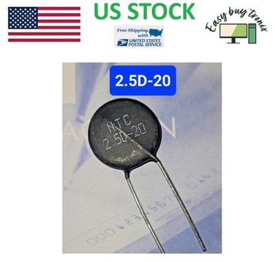 10pcs NTC 2.5D-20 Inrush Current Limiter Power Thermistors 2.5 ohms 12Amp 20mm