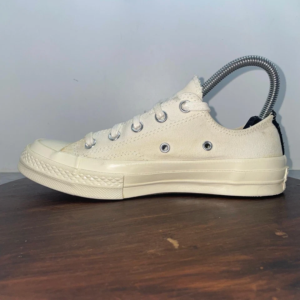Converse Comme Des Garcons Play Half Heart All Star Low Top Shoes Women’s Size 6 - Image 2 of 4