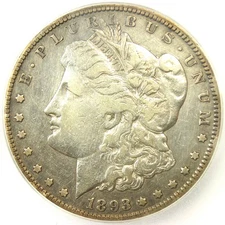 1893-CC Morgan Silver Dollar $1 Carson City Coin - Certified ICG VF25 Detail