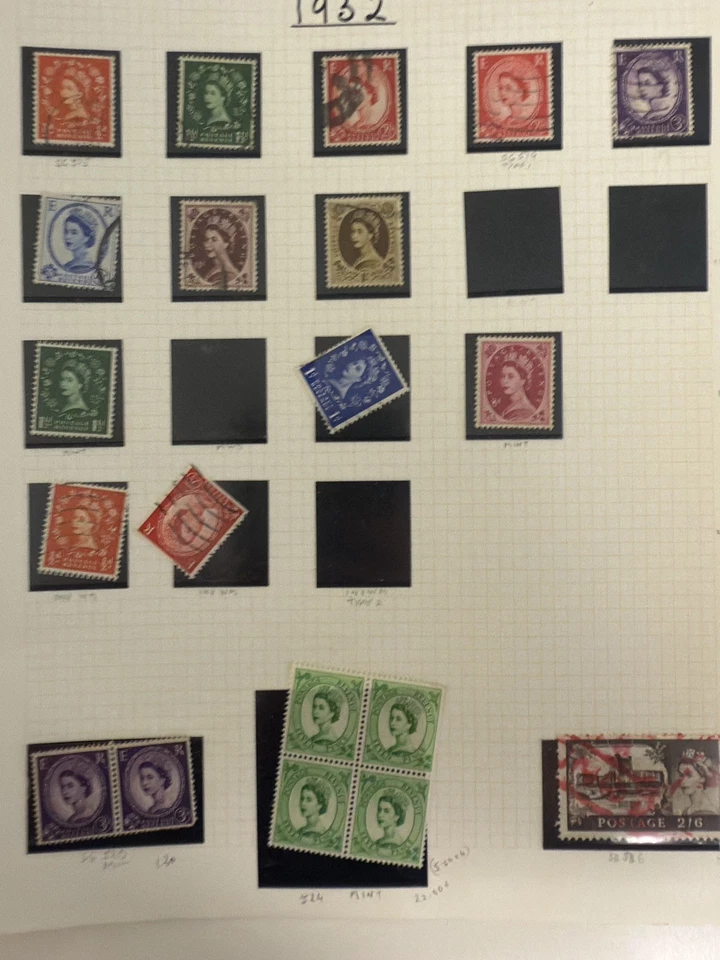 9 Pages of 1952 GB Commemorative Stamps Phosphor Mint Hi Values Good Collection - Image 3 of 4