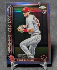 Thomas Saggese Refractor Rookie 2025 Topps Chrome Update Card #USC157 Cardinals