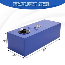 15 Gallon Top Feed Aluminum Fuel Cell/Gas Tank with Level Sender+Cap Blue Coated