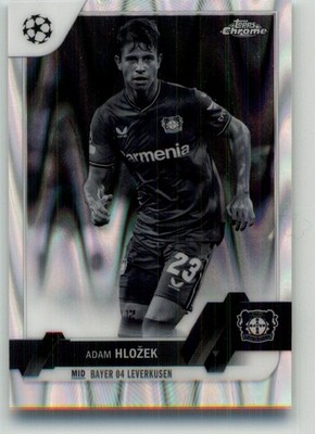 2022-23 Topps Chrome UEFA Adam Hložek Black White Ray Wave #148 Leverkusen