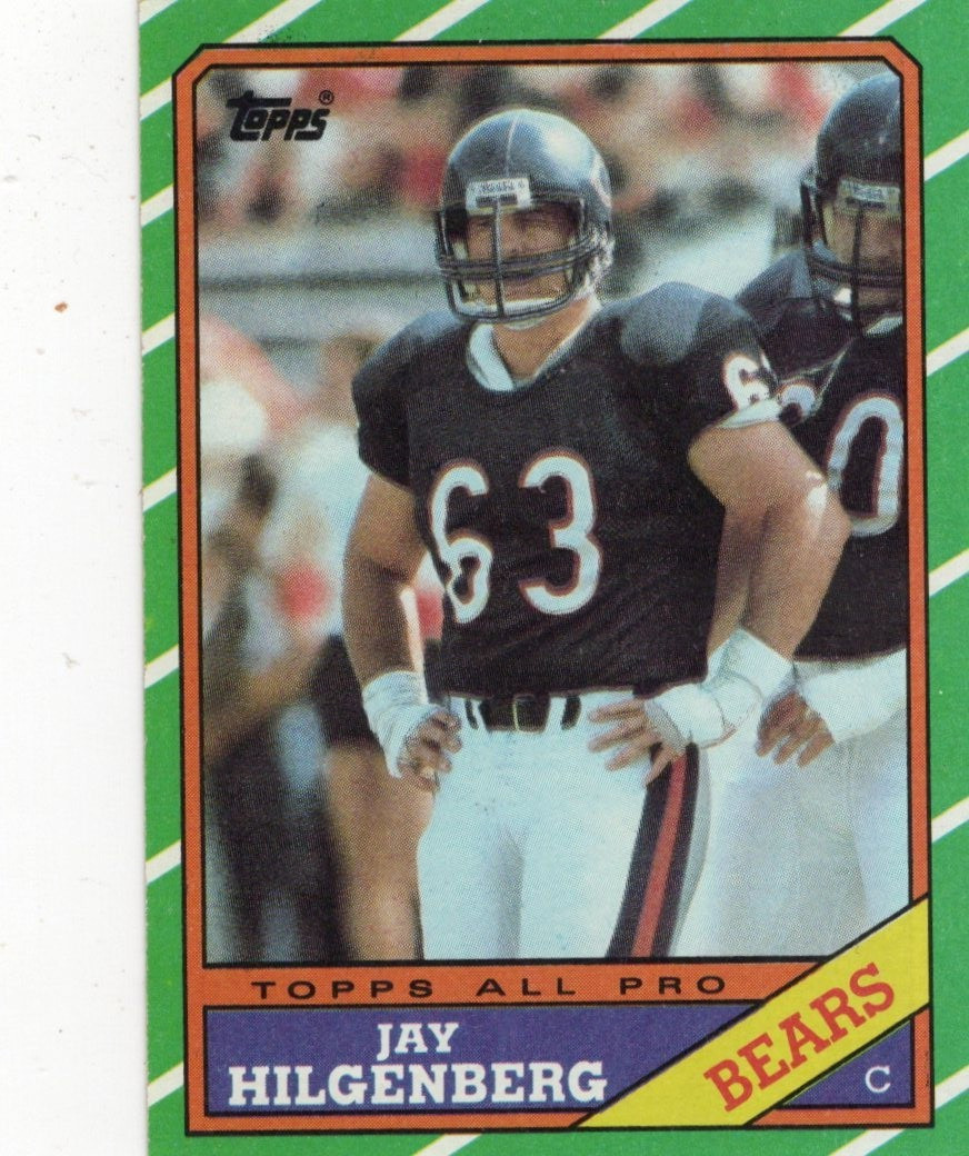 Jay Hilgenberg Bears 1986 Topps Football #17 Excellent Condition Bx1b