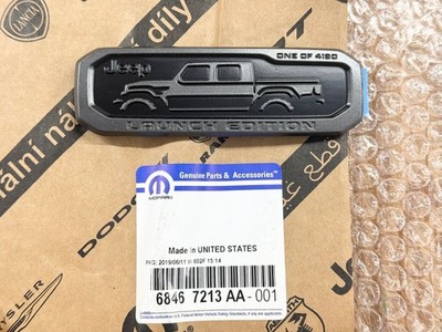 LAUNCH EDITION EMBLEM NAMEPLATE TAILGATE for 2020-2025 JEEP GLADIATOR MOPAR OEM