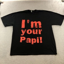 Im Your Papi Shirt Mens 2XL Black Red Los Angeles Apparel Wrestling Graphic Tee