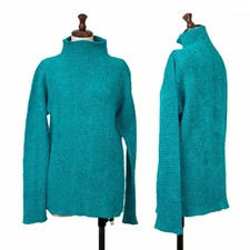 Used Issey Miyakeissey Miyake Brushed Pleated High Neck Cut And Sew Turquoise Bl