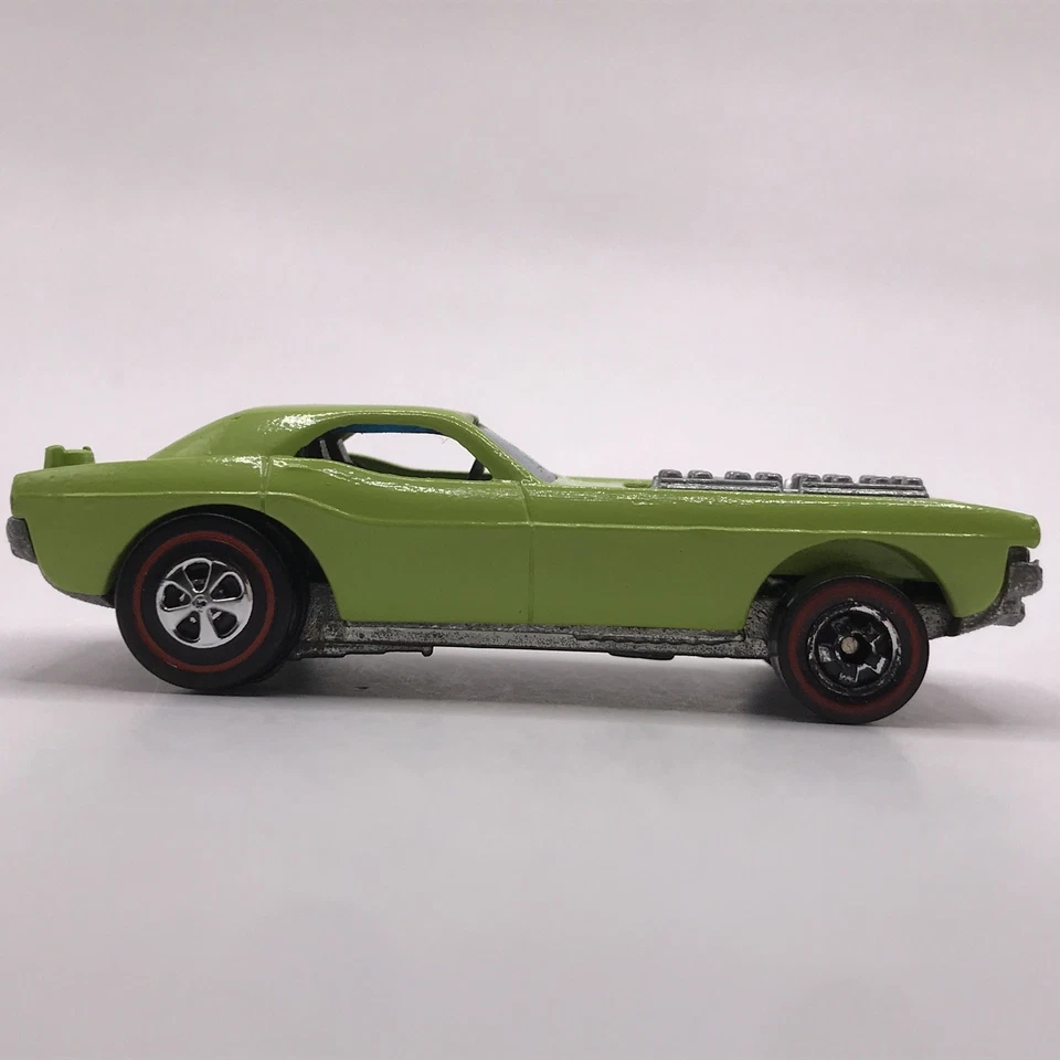 Hot Wheels Redline Show-Off 1970/73 Fluorescente Verde Lima Restaurado - Hong Kong Foto 4 de 4