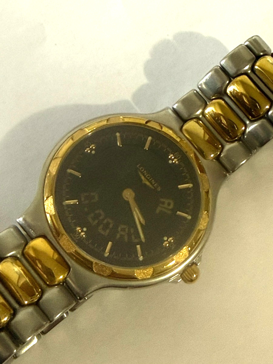 Rare "N MINT" LONGINES Conquest L1.622.3 Multigraph Ana Degi Quartz Men's Watch image 6