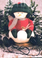Dolls Pattern Snowball Snowman Winter UNUSED Vintage OOP Indygo Junction