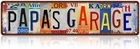 Vintage Papa's Garage Wall Decor Street Signs Metal Tin Signs 16 x 4 Inches Gift