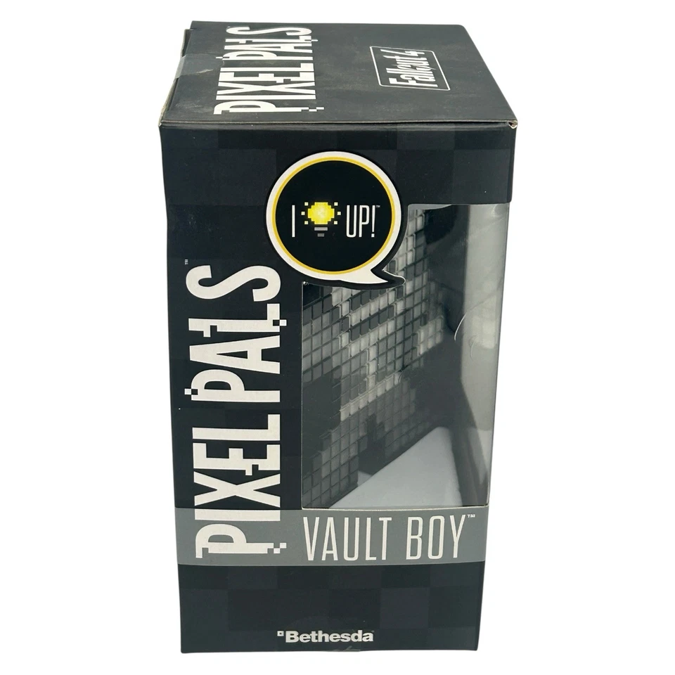 PDP Pixel Pals Bethesda Fallout 4 Vault Boy 007 Light Up Figure Display New - Image 2 of 4