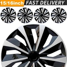15"/16"Set of 4 Snap On Full Hub Cap Wheel Covers Fit for R16/15 Tire &Steel Rim