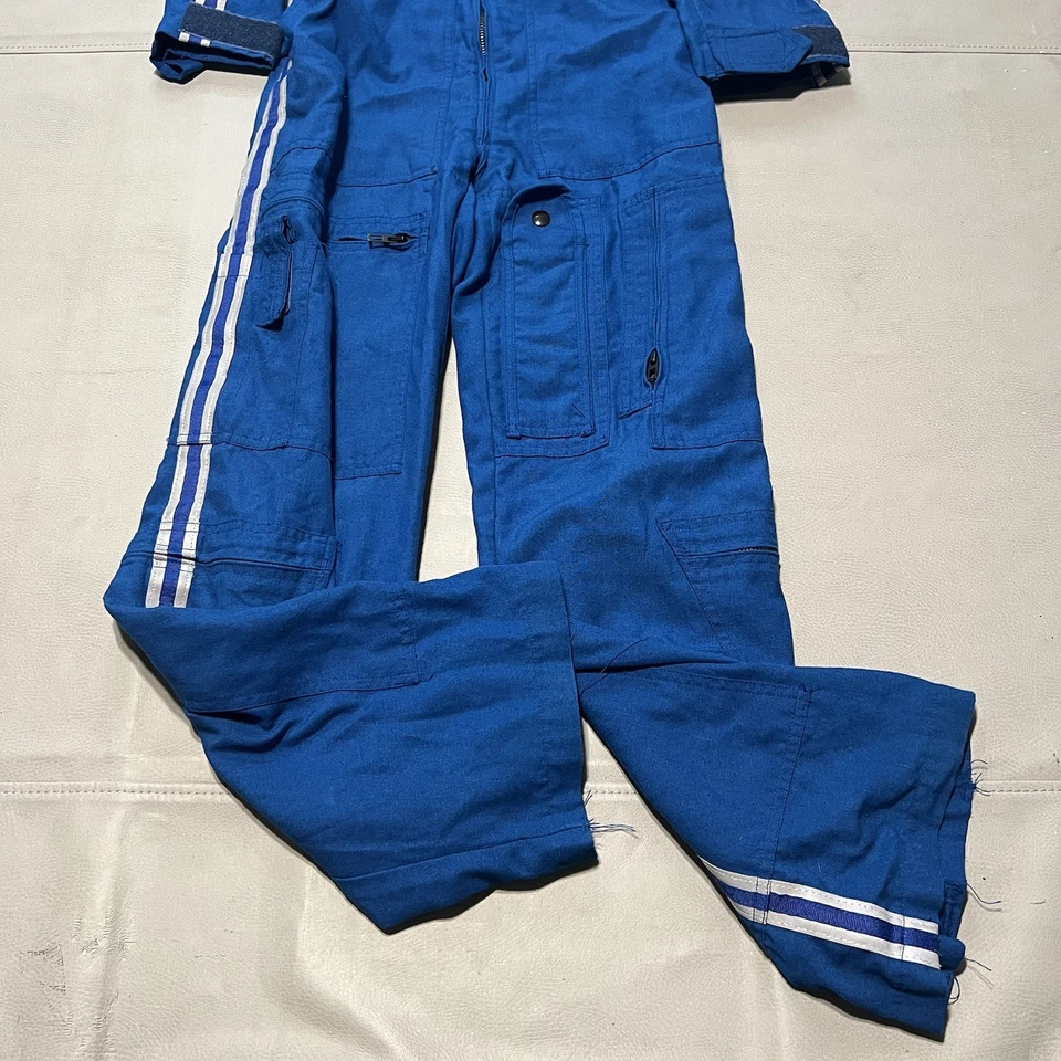Nomex Blue Coverall Aureus International Flight Suit 3M Reflective-5/SM-2160 - Image 3 of 4