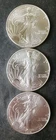 Lot of Three 1998 $1 American Silver Eagle Dollars