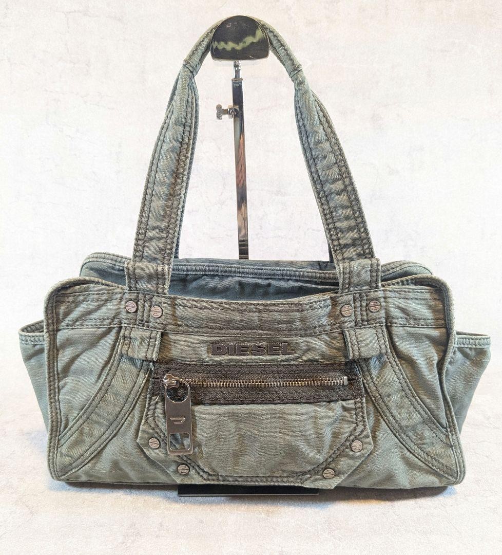 バッグ diesel leather boston shoulder bag Y2K Rare 90s DIESEL Y2K Leather Handbag Boston Bag – Grunge