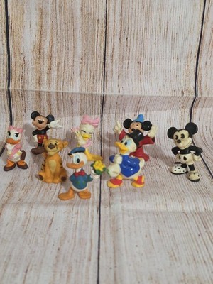 Walt Disney Vintage Figures PVC Mini Mixed Characters Lot Of 8  Cake Toppers