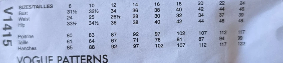 Designer Platt Cowl Neck Asymmetric Longline Top Pants Vogue 1415 Sewing Pattern - Image 4 of 4