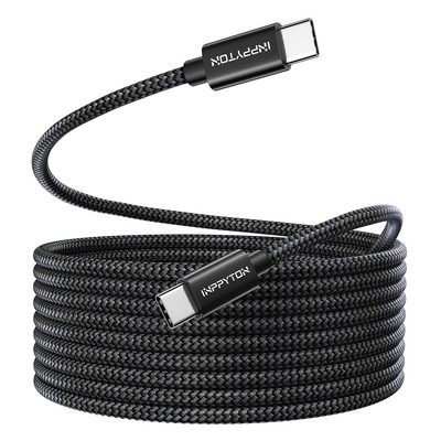 15FT USB C to C Cable 60W, [Premium Nylon Braided] Extra Long USBC to... 