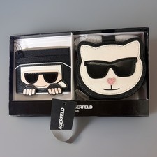 Karl Lagerfeld Paris Karl & Choupette 2pc Mini Cat Purse & Card Holder Gift Set
