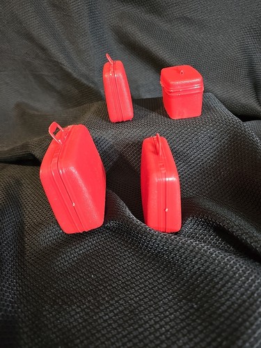 MATTEL Vintage Barbie Doll Red Samsonite Suitcases Luggage Set 4 Pieces - Bild 6 von 11