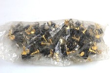 Lot of 50 Switchcraft 35HDRABAU 3.5mm Mini Stereo Plug BLACK(No cover)