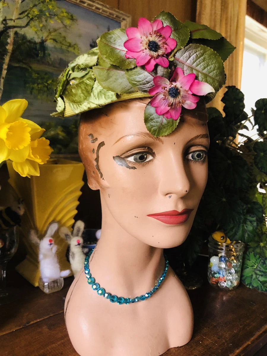 Satin Green Vintage Hats for Women for sale | eBay display picture 2