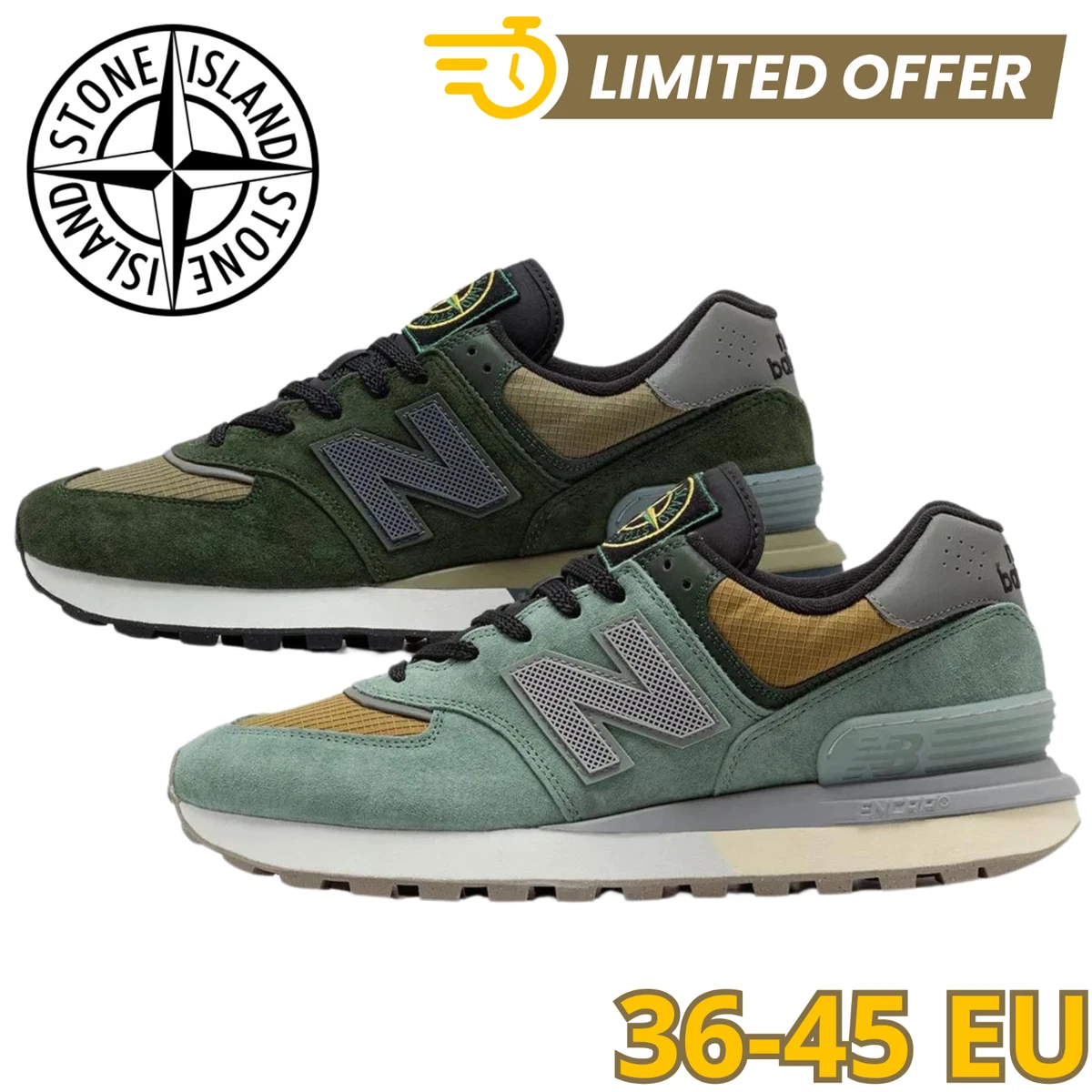 Zapatillas New Balance 574 Stone Island limitadas 2 colores verde mujer 36-45 EU