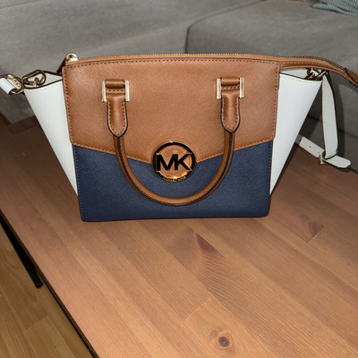 Michael Kors Hudson Medium Leather Satchel Tricolor Handtasche Damen
