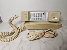 Vintage Lonestar Corded Landline Wall Home Phone Push Button Dialing Beige Mount
