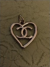 Silver Tone Zipper Pull Charm/Double Sided 