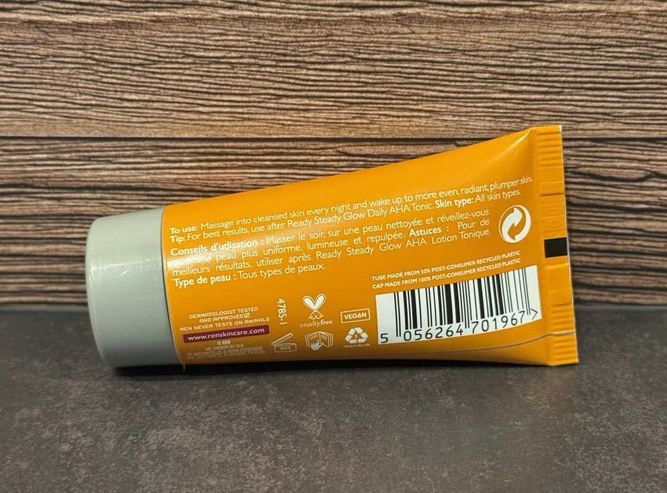 Paquete de crema para dormir REN Overnight Glow Dark Spot lote de 3 - 0,34 oz cada uno Foto 4 de 4