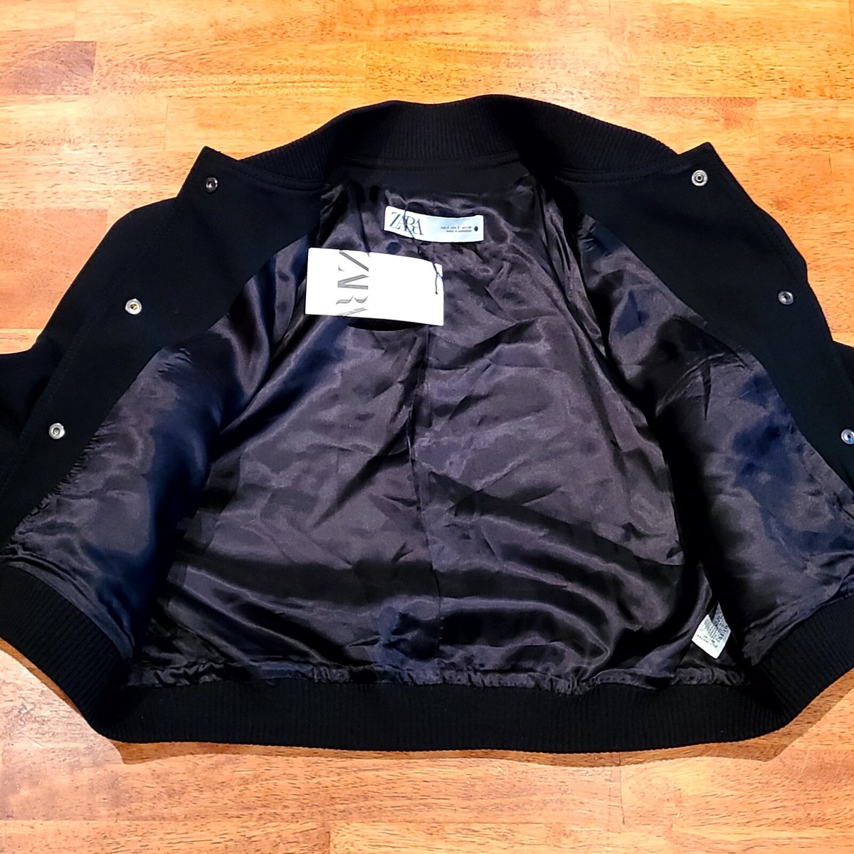 Zara Jacket アウター Zara Man Women's Zip Up Patchwork Mid- Length Bomber Jacket