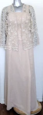 NWT Wedding Dress Make You Pretty More Cocktail Formal Gown 2 Pc Dress Size 18