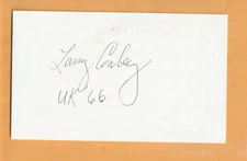 Larry Conley Kentucky Wildcats AUTO Signed 3x5 Card Rupps Runts Ashland KY