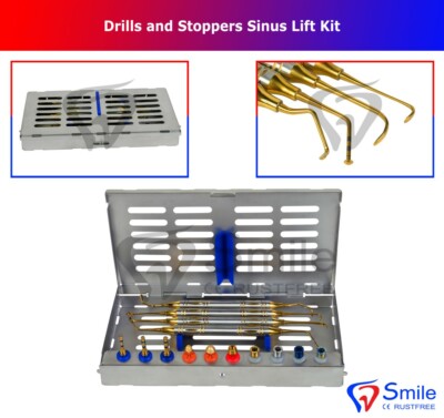 Smile Dental UK Dental Implant Elevation Kit Dask Bohrer Stopper- Sinus Lift USA