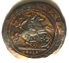 2018 KOTCT Knights Color Toned .999 2 oz Silver Cobb by Dan Carr  /1